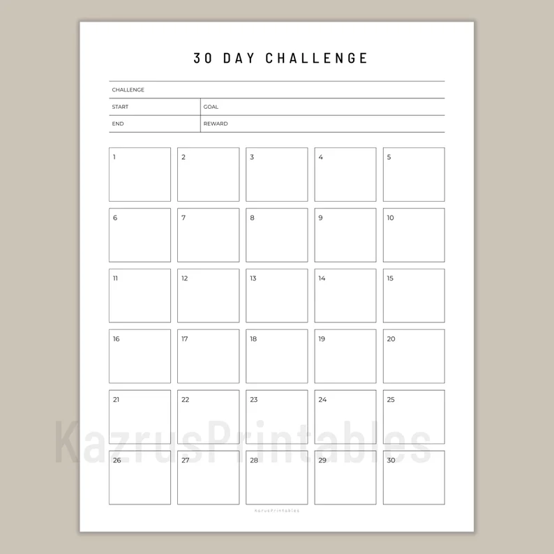 List Of 30-Day Challenge Ideas: Commit To Changing Your Life - Kazrus